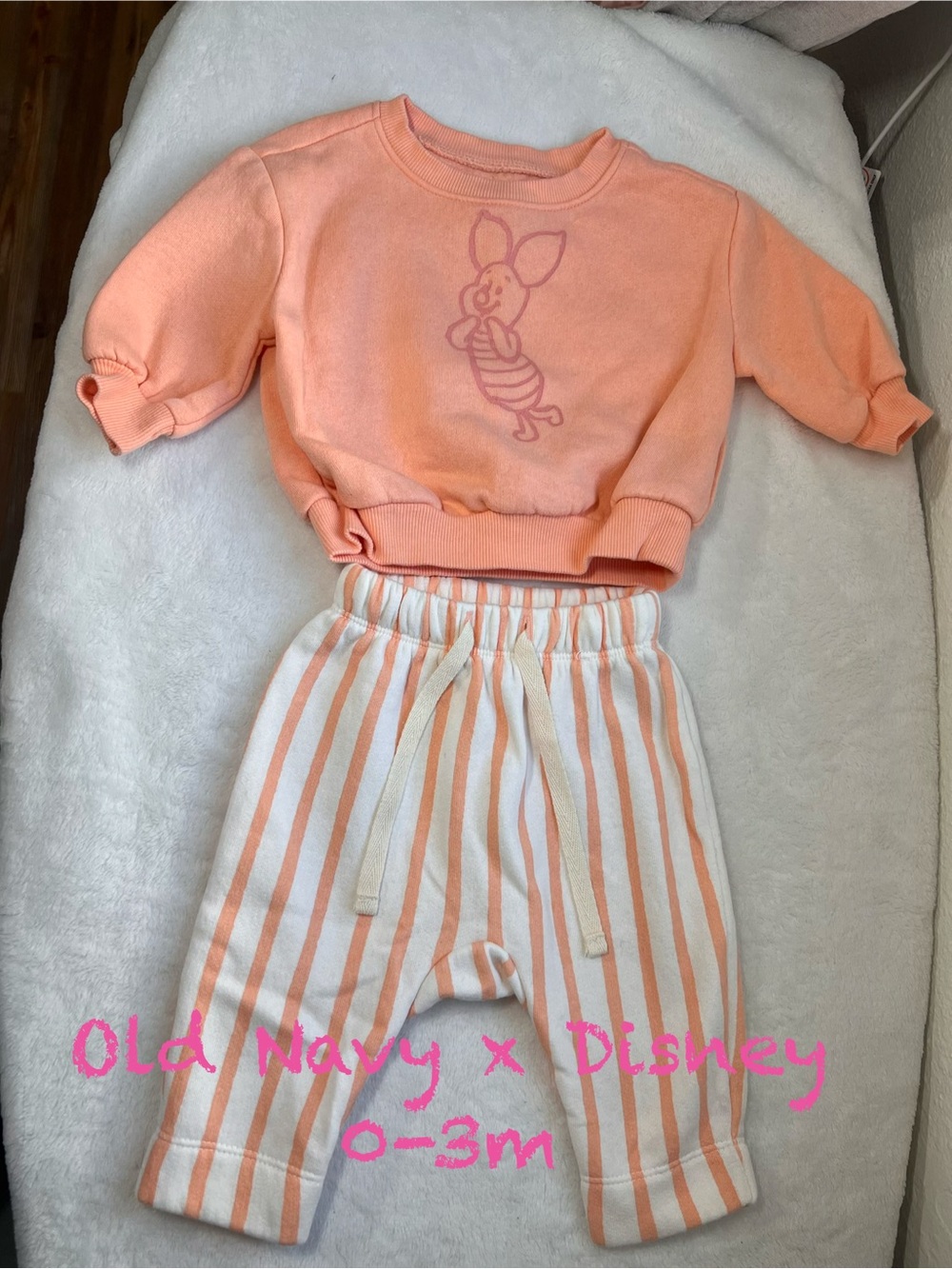 Old Navy Peach Baby Sweatshirt - Disney Collaboration